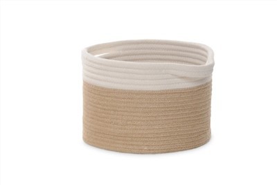 CESTA DE ALGODÃO NATURAL ARTESANAL PARA BEBÊS